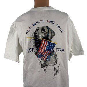 Red White And True Dog T Shirt Mens Size L Crazy Shirts USA Patriotic